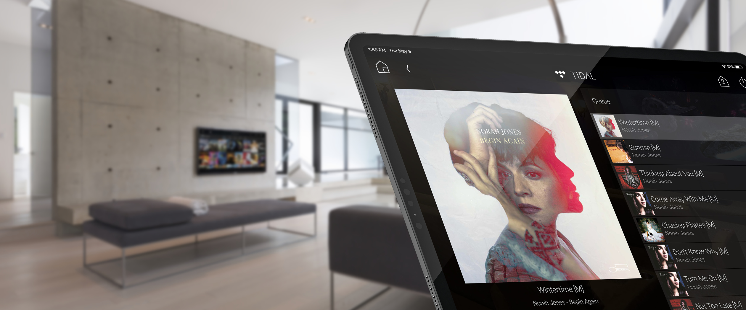 Control4 Image, Touchpad, Living Room