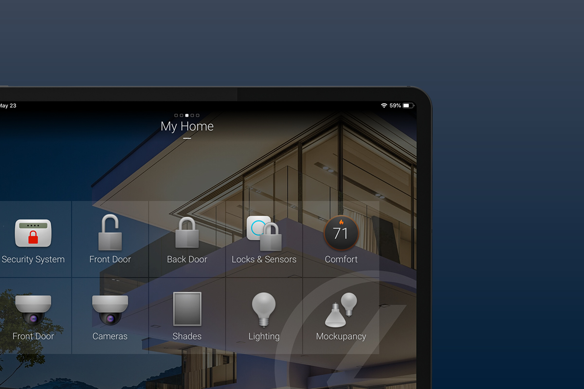 Control4 Interface Blue