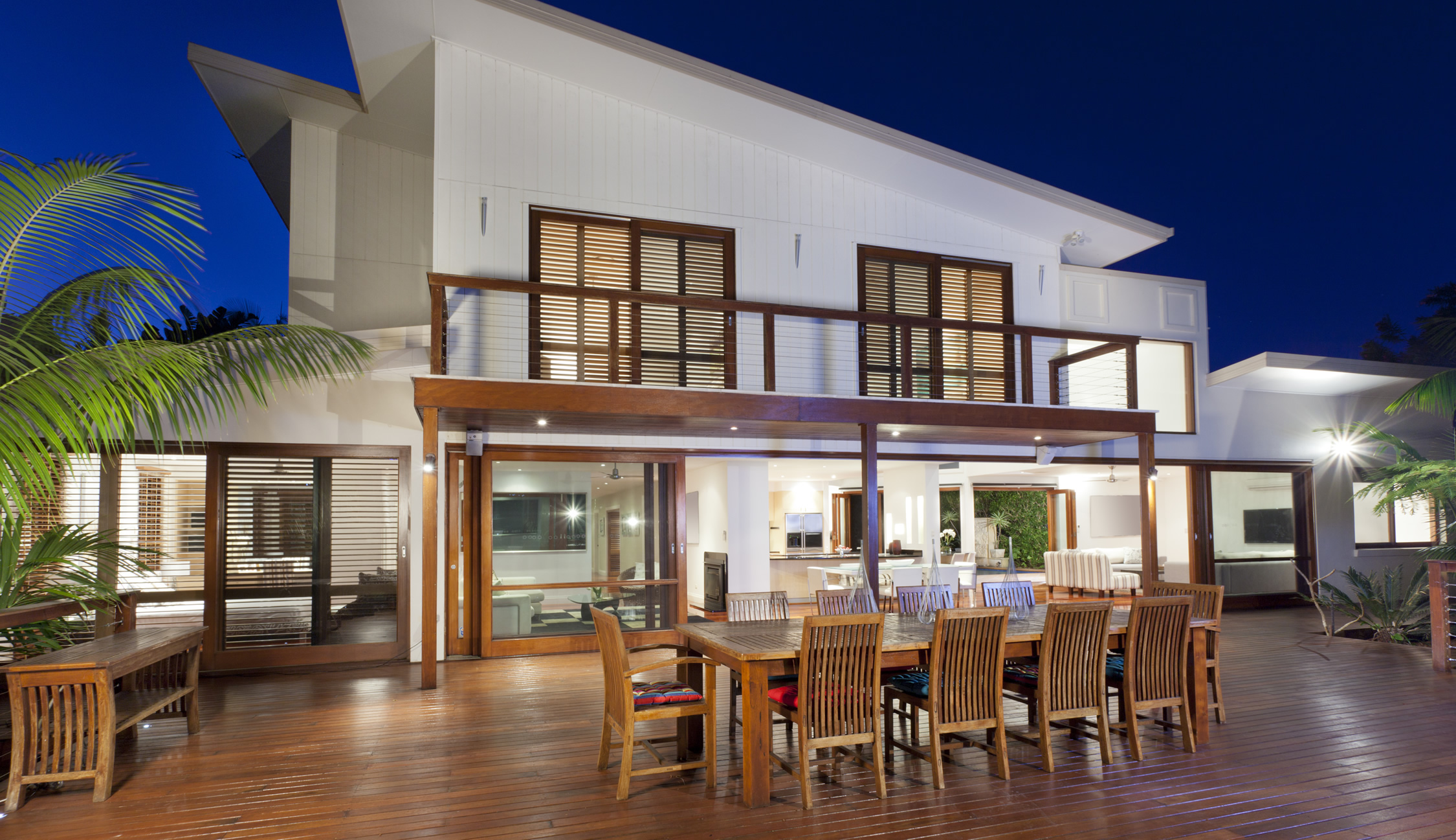 Patio, Wooden Deck, Modern Home, Outdoor Lighting